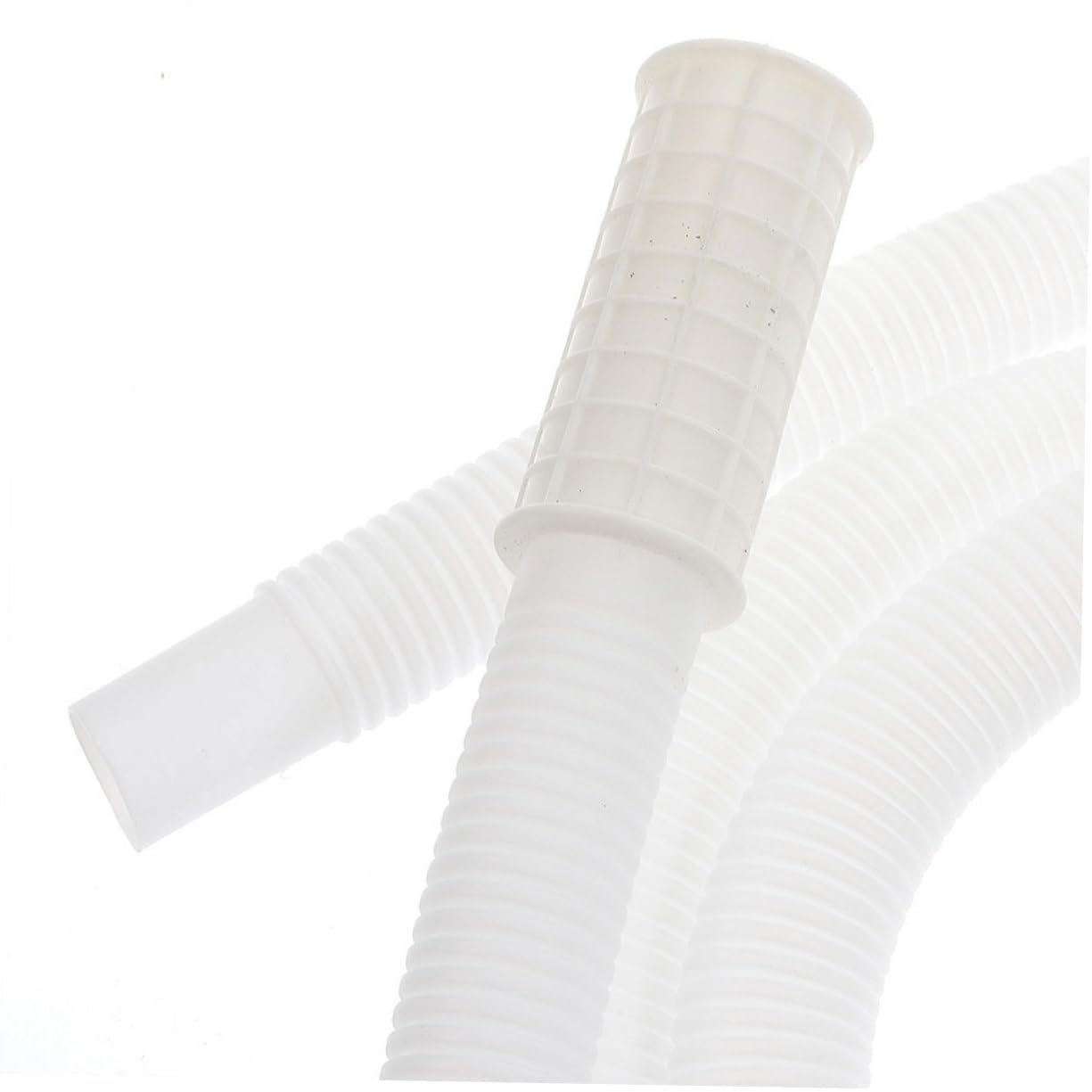 Hemobllo Tubo Estensibile per Scarico Condensa Condizionatore Bianco con Fascette in Acciaio Inox, Facile Installazione e Resistente per Unità Esterne di Climatizzatori