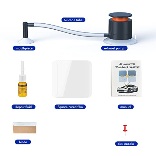 XTryfun Windshield Repair kit Applicable to All Models of Windshield, Window punctate Damage Repair (Single Repair Set)