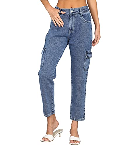 Nifty Women’s Denim Straight Fit Cargo Jeans