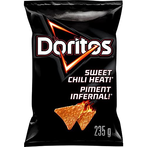 Doritos Sweet Chili Heat Tortilla Chips, 235g/8.3 oz., Bag, Imported from Canada)