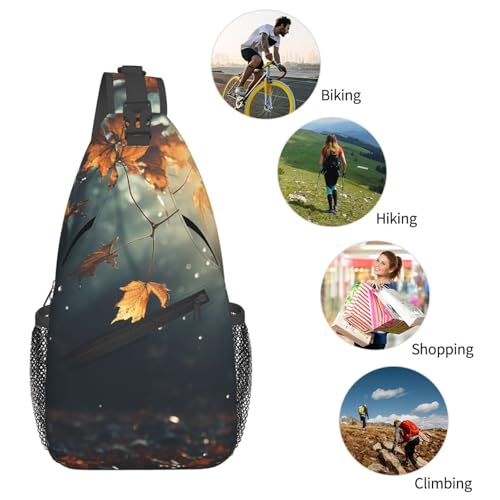 Mochila Bandolera Pequeña para Senderismo Unisex Negra miniatura 6