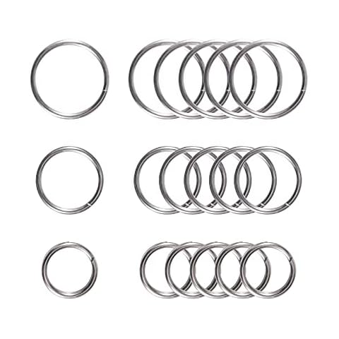 MecArmy CH8 Key Rings Titanium Keychain, 18PCS Split Keyrings Flat Ring for Connecting Clasps,Cards,Tags,USB Drive,Pendants and Other DIY Projects Cover