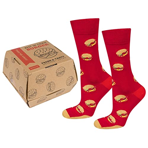 soxo Calcetines Mujer Divertidos Regalos Originales Para Hombre 40-45 Hamburger 2