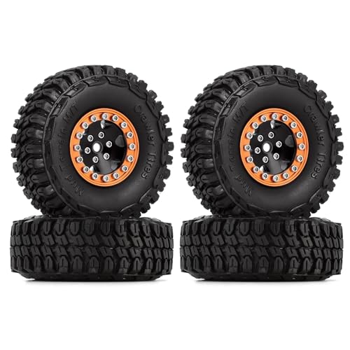 Pneus Axial SCX24 AX24 Roues Beadlock 1.0 Voiture Chenilles 1/24 RC Micro Crawler 4Pcs
