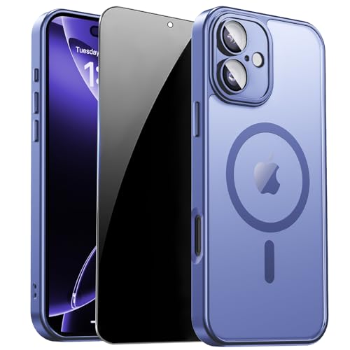 Image of for iPhone 16 Case with Privacy Screen Protector, Light Blue
