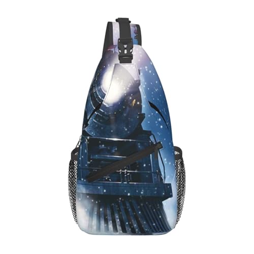 Sac à dos à bandoulière ours polaire blanc pour voyage et randonnée