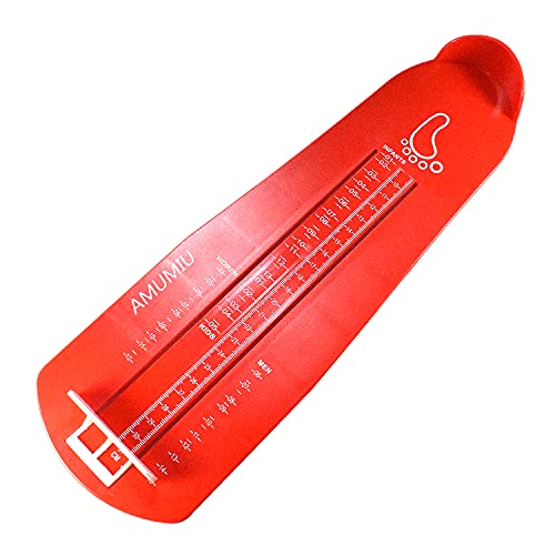 Amumiu Shoe Measuring Devices,For Kids Infants Mens Womens Adults,Feet Measurement,Children Shoes Ruler,Baby Shoe Sizer, Red, Standard #TOP17