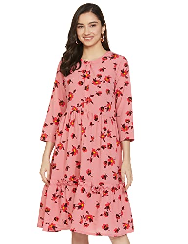 Image of pluss Women's Polyester Classic Above the Knee Casual Dress