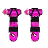SZEOF Safety Hammer Cute with Window Breaker and Seat Belt Cutter,Car Emergency Escape Hammer,Escape Tool,Pink,2PCS