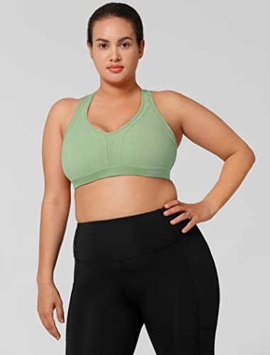 Image of Yvette Women High Impact Sports Bras Criss Cross Back Sexy Running Bra for Plus Size