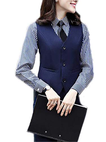 Jydress Women's 3 Piece Elegant Formal Business Lady Office Suit Set Work Wear Royal Blue #TOP2