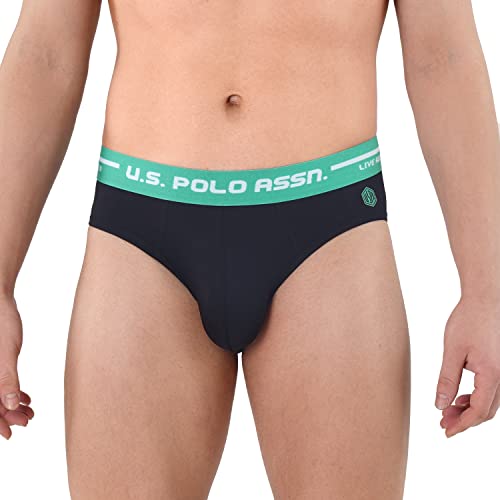 Image of U.S. Polo Assn. Men Logo Waistband Cotton Stretch IYAH Briefs - Pack of 2
