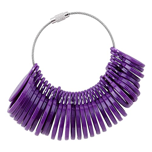 Littlepa Ring Sizer Set Finger Size Gauge Measure Tool Jewelry Sizing Tools Rings Size, Purple, 1.23-2.35cm