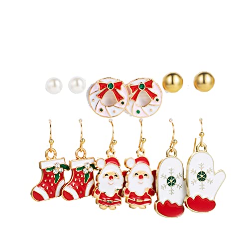 Photo 1 of 5 item bundle
-Christmas party Decorations
-6 Pairs Christmas Earrings for Women
-Iron on Patches 42 pcs Embroidered Patch Including Animal/Planet/Letters Patches 
-12 Pcs Fruit Magnets for Refrigerator Fridge, Cute Magnets 
-Professional Crystal Glass Na