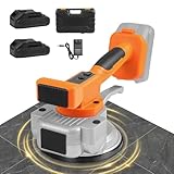 MINENICE Fliesenrüttler, Fliesen Vibrationsgerät, 145 mm Saugnapf, Akku Fliesenleger Maschine mit 9 Gang Geschwindigkeit, Fliesenvibrator für 0.3-2.4m Fliesen, Wandfliesen (inkl. 2 Batterien)