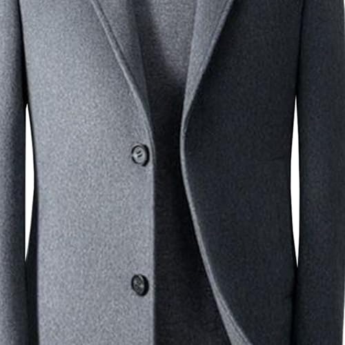 Maiyifu-GJ Men's Full Length Trench Coats Slim Fit Single Breasted Long Wool Coat Fall Winter Warm Casual Business Overcoat4