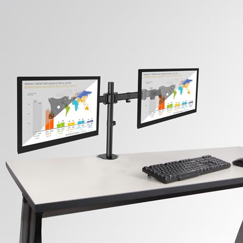 Properav Supporto Doppio Del Monitor Del Pc Dello Scrittorio Del Braccio Dell'oscillazione 17"-32" Vesa Max 100X100 - 2