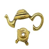 ZARABE 10Sets Gold Tone Teapot Bead Cap Set Findings 21x9mm