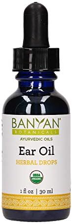 Banyan Botanicals Ear Oil – Organic Herbal Drops with Ashwagandha, Bilva & Garlic – Soothing and Comforting for The Ears – 1 oz – Non GMO Sustainably Sourced No Sting