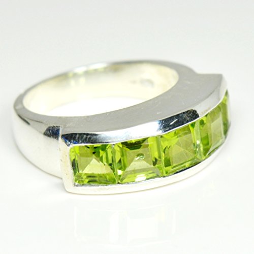 Péridot naturel bague en argent sterling 925 haut de gamme gocmsr-141 - 3