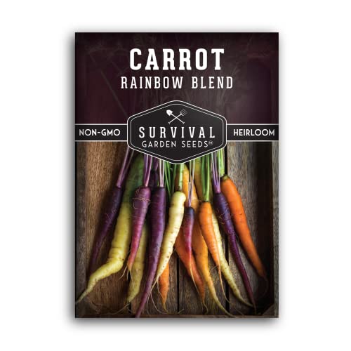Rainbow Carrot Seeds for Planting &ndash; Colorful Heirloom Blend Including Purple, Yellow & Orange...