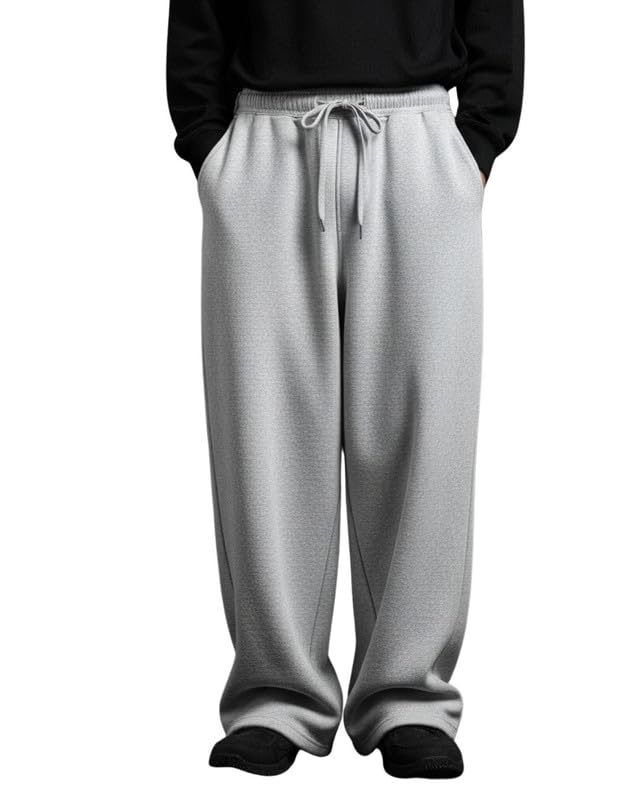 cloth n code Stylish Silver Oversize Fit Solid Men's Track Pant | Comfortable Lounge Pants for Men | Blended Cotton Casual Joggers Waist 28-34 Inch | BTT102_Gry-picture-46