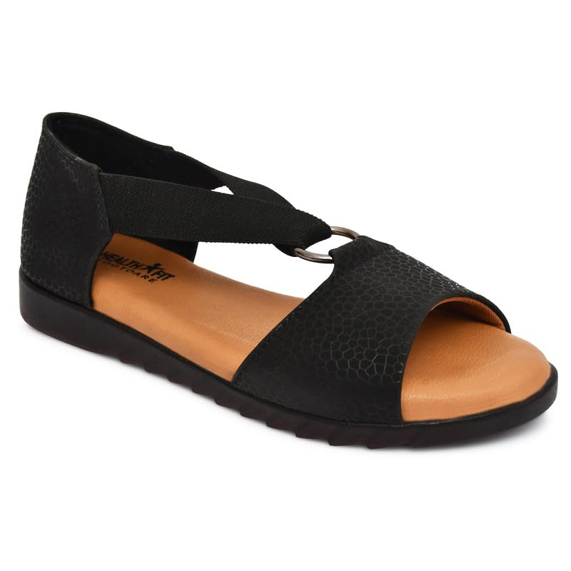 Image of HEALTH FIT Extra Soft Ortho Care Diabetic & Orthopedic Sandal /Doctor Sandal-With Back Support Footwear & stylish for Girl's /Women's