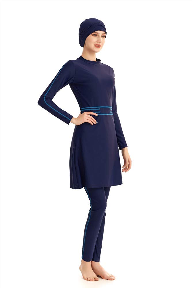 Nuovo Modesto Costumi da Bagno Manica Lunga Copertura Completa Costume da Bagno Moda Beachwear Burkini