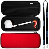 Otamatone Official Case for Otamatone (Regular - 10.7 inch) Musical Instrument Toy Synthesizer Hard Shell Cover, Smooth Fitted Protective Interior with Official Logo Strap, Inner Zipper Pouch (Red)