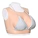 Minaky Realistic Silicone Breastplate Breast Forms for Crossdressers Drag Queen Mastectomy Transgender (B CUP, NO.1 Silk Cotton Filler)