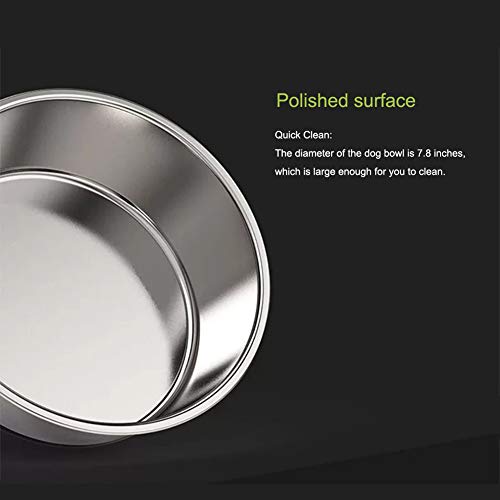 Mery Home Futterschale für Haustiere 2 x 1750 ml Große Hundenapf aus Edelstahl Katzenwasserschalen Schwergewicht mit rutschfestem Gummiboden für große mittelgroße Hunde Katzen - Image 5