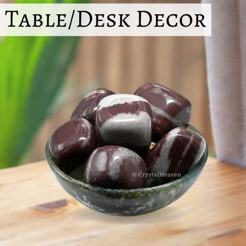 Image of Certified Narmada Shiva Lingam Crystal Healing Tumbled Stone, Natural Polished Crystals for DIY Crafts, Manifestation, Meditation, Pooja Feng Shui and Reiki Healing (30 Grams)