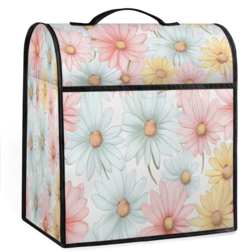 Coffee Maker Cover Cute Flower Floral Kitchen Appliance Covers Small Appliance Covers Blender Cover Juicer Cover Dust Covers for Kitchen Appliances with Top Handle and Pockets,Washable,C531