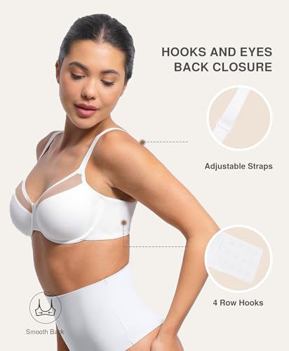 Image of Lover-Beauty Minimizer Bras for Women Full Coverage Unlined Underwire Bras Plus Size Lifting Bra for Heavy Breast
