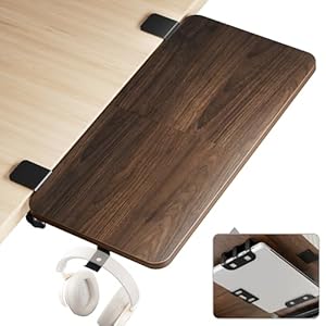 Pegzone HW1261WT Tastaturschublade mit Holzmuster