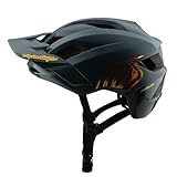 Troy Lee Designs Youth Flowline Helmet MIPS for Mountain Bicycle MTB, Point Gray / Gold, Youth OSFA