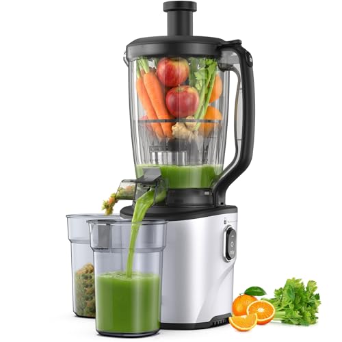 Image of Cold Press Juicer 2026 Upgrade, 6.5" Wide Feed Chute Masticating Juicer, 2.95L Large Capacity Slow Juicer for Whole Fruits & Vegetables, High Juice Yield, Easy Clean, BPA Free for Family