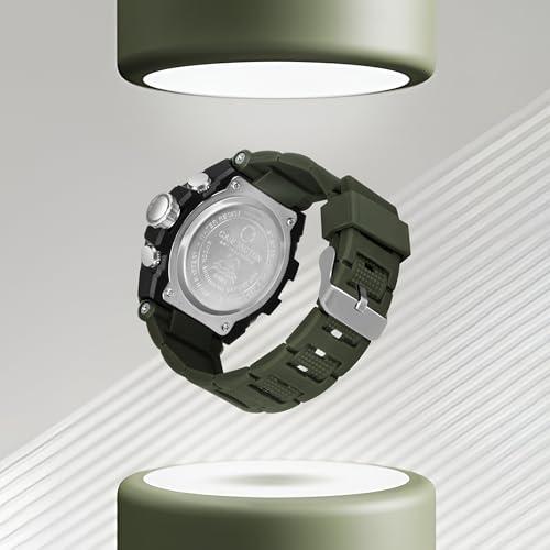 Image of Carlington Analog-Digital Sports Watch Chronograph, Dual Time,Alarm, Stopwatch, Calendar, Water-Resistant, Shock-Resistant, Back Light Display. The Perfect Watch for Men-CT9140 Series