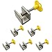 6 Pack - Sliding Windows Lock Stop for Home & Office- Sliding Security Door Stop & Child Window Locks with Keys - Aluminum Alloy Door & Windows Safety Lock