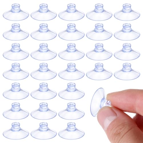30 Stück Saugnapf ø 20mm Saugnäpfe Für Fenster Mini Saugnapf Ohne Haken Kleinen Runde Saugnäpfe PVC Transparent Saugnäpf für Autoschmuck Fenster Glasplatten Küche Fliesen Durchsichtig Badezimmer
