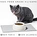CatGuru Cat Food Mat, Small & Large Pet Food Mat, Waterproof Cat Mat for Food and Water, Silicone Pet Mat for Food, Non-Slip Pet Mats, Easy to Clean Cat Food Tray, Pet Bowl Mat (Large, Silver)