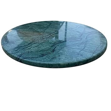 KAVITA Marble Green Marble Chakla (9 Inch) | Roti Maker | Rolling Pin Board | Chapati Maker | Chakla | Kitchen Tools for Home & Kitchen | Polished Marble Roti Maker (Green)