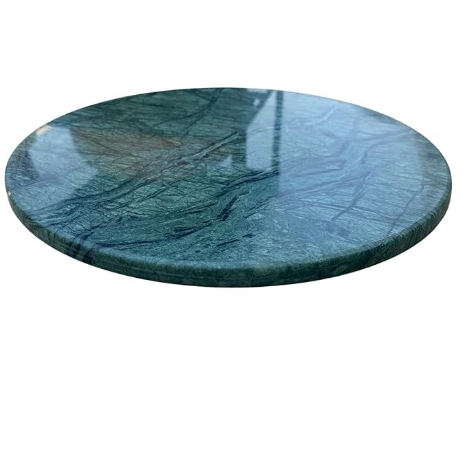 KAVITA Marble Green Marble Chakla (9 Inch) | Roti Maker | Rolling Pin Board | Chapati Maker | Chakla | Kitchen Tools for Home & Kitchen | Polished Marble Roti Maker (Green)