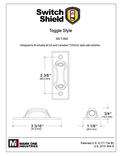 Clear Light Switch Guards, 3 - Pack | Toggle Style | Child Safety Cover | Light Switch Protection | Two Levels Of Security | Home And Office #TOP3