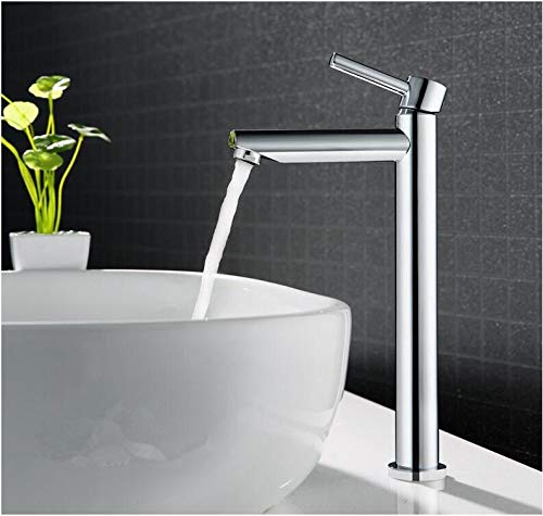 Robinet de lavabo en laiton chromé eau chaude et froide pour salle de bain