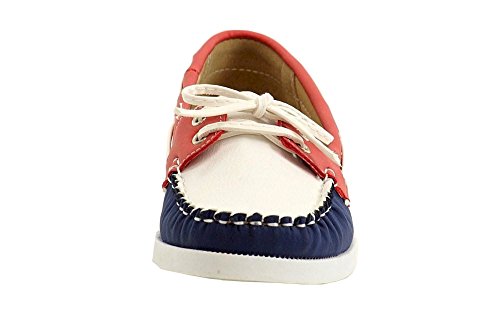 Girl's Fashion Slip On Patriotic Boat Shoes Sz:2