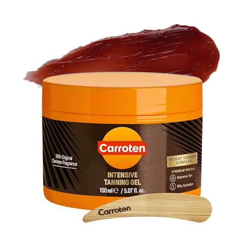 Carroten Intensive Tanning Gel | Browning Tan Accelerator | Non-Greasy, Water-Resistant with Carrot...