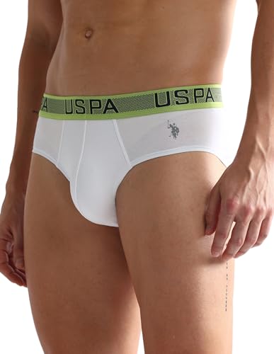 Image of U.S. Polo ASSN. Mens OEB04 Solid Cotton Spandex Underwear Briefs - Pack of 1