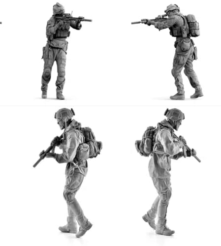 Kit modelo resina soldado U.S. Commando 1:16 sin pintar miniatura 3