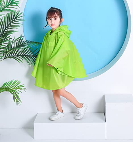 Image of Freesmily Kids Cute Raincoat Waterproof Rain Poncho Jacket Coat for Girls Boys